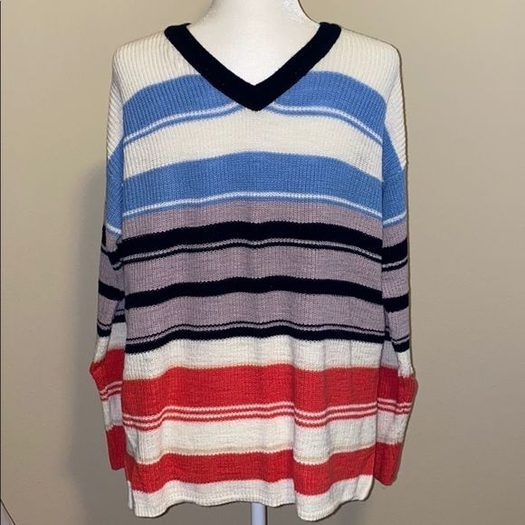 NWT Maurices Striped Sweater - L - Picture 2 of 5